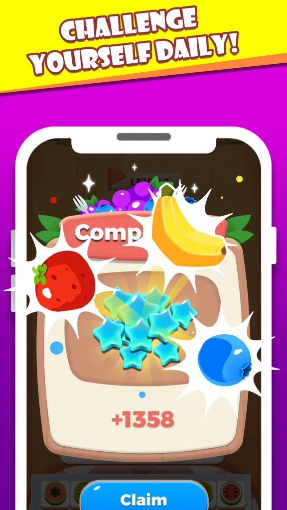 Fruit Tiles 2D app