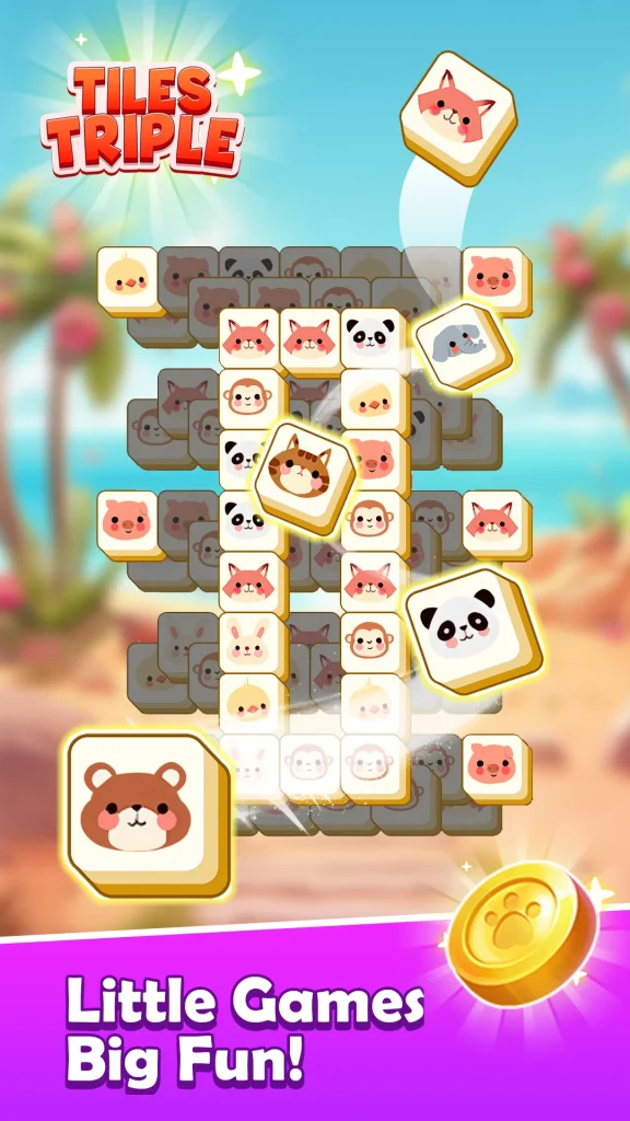 Happy Animal Triple Tiles app