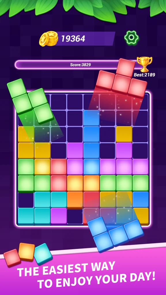 Neon Grid Blocks app